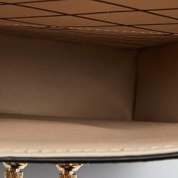 مملوكة مسبقًا حقيبة عمودية صغيرة لوي فيتون ترانك جلد وكانفاس مونوغرامي بني/أسود