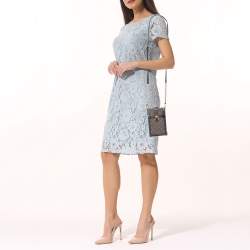 مملوكة مسبقًا حقيبة عمودية صغيرة لوي فيتون ترانك جلد وكانفاس مونوغرامي بني/أسود