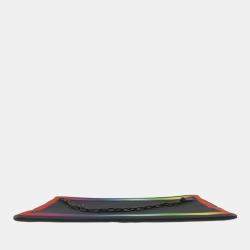 Louis Vuitton Black Leather Taiga A4 Rainbow Pochette Clutch Bag