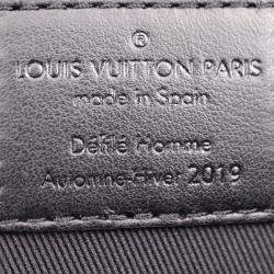 Louis Vuitton Black Leather Taiga A4 Rainbow Pochette Clutch Bag