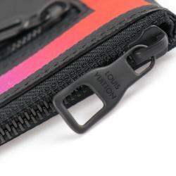 Louis Vuitton Black Leather Taiga A4 Rainbow Pochette Clutch Bag