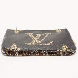 Pre Owned Louis Vuitton Black Monogram Giant Canvas Jungle Double Zip Pochette