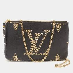 Louis Vuitton, Bags, Excellen Louis Vuitton Lv Jungle Monogram Noir Pochette  Double Zip Crossbody Bag