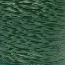 Pre Owned Louis Vuitton Borneo Green Epi Leather Cluny Bag