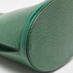 Pre Owned Louis Vuitton Borneo Green Epi Leather Cluny Bag