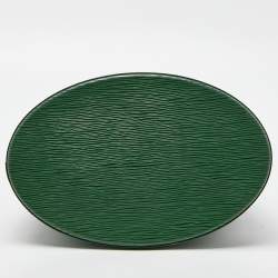 Pre Owned Louis Vuitton Borneo Green Epi Leather Cluny Bag