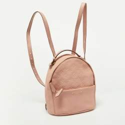 Pre Owned Louis Vuitton Rose Poudre Monogram Empreinte Leather Sorbonne Backpack