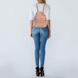 Pre Owned Louis Vuitton Rose Poudre Monogram Empreinte Leather Sorbonne Backpack