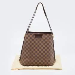 Pre Owned Louis Vuitton Damier Ebene Canvas and Leather Cabas Rivington GM Bag