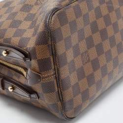 Pre Owned Louis Vuitton Damier Ebene Canvas and Leather Cabas Rivington GM Bag