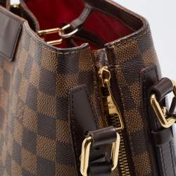 Pre Owned Louis Vuitton Damier Ebene Canvas and Leather Cabas Rivington GM Bag