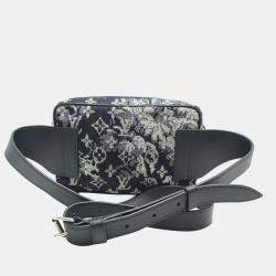 Louis Vuitton Black Jacquard Strap with Monogram Canvas Round