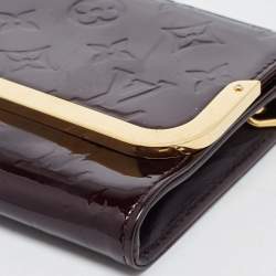 Pre Owned Louis Vuitton Amarante Monogram Vernis Rossmore MM Bag