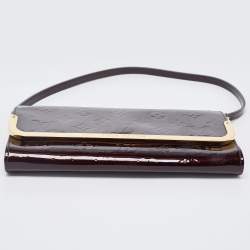 Pre Owned Louis Vuitton Amarante Monogram Vernis Rossmore MM Bag