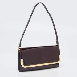 Pre Owned Louis Vuitton Amarante Monogram Vernis Rossmore MM Bag