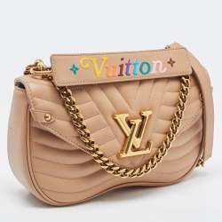 Pre Owned Louis Vuitton Noisette Leather New Wave MM Bag