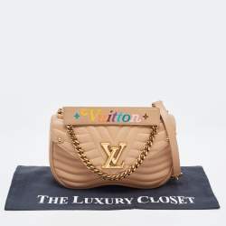Pre Owned Louis Vuitton Noisette Leather New Wave MM Bag