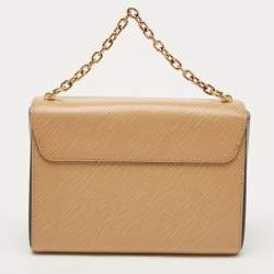 Pre Owned Louis Vuitton Camel/Black Epi Leather Twist MM Bag