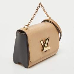 Pre Owned Louis Vuitton Camel/Black Epi Leather Twist MM Bag