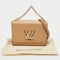 Pre Owned Louis Vuitton Camel/Black Epi Leather Twist MM Bag