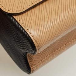 Pre Owned Louis Vuitton Camel/Black Epi Leather Twist MM Bag