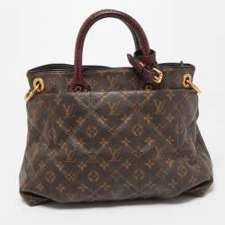 Pre Owned Louis Vuitton Monogram Canvas and Python Limited Edition Etoile Exotique MM Bag