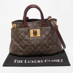 Pre Owned Louis Vuitton Monogram Canvas and Python Limited Edition Etoile Exotique MM Bag