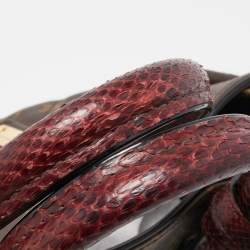 Pre Owned Louis Vuitton Monogram Canvas and Python Limited Edition Etoile Exotique MM Bag