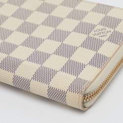 Pre Owned محفظة لوي فيتون زيبي كانفاس دامييه أزور