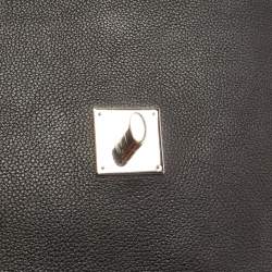 Pre Owned Louis Vuitton Black Leather Lockme II Top Handle Bag