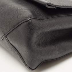 Pre Owned Louis Vuitton Black Leather Lockme II Top Handle Bag