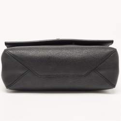 Pre Owned Louis Vuitton Black Leather Lockme II Top Handle Bag