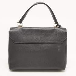 Pre Owned Louis Vuitton Black Leather Lockme II Top Handle Bag