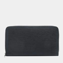 Louis Vuitton Zippy Wallet Monogram Mahina NM Noir Black in