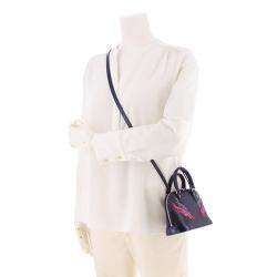 مملوكة مسبقًا Louis Vuitton Navy Blue Epi Sequin Flame Alma Nano