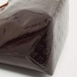 Pre Owned Louis Vuitton Amarante Monogram Vernis Bellevue GM Bag