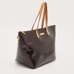 Pre Owned Louis Vuitton Amarante Monogram Vernis Bellevue GM Bag