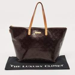 Pre Owned Louis Vuitton Amarante Monogram Vernis Bellevue GM Bag