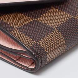 Louis Vuitton Rose Ballerine Damier Ebene Zoe Wallet