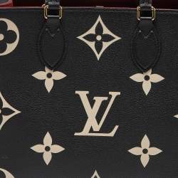 Pre Owned Louis Vuitton Bicolor Monogram Empriente Leather Giant Onthego MM Bag
