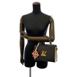 Louis Vuitton Black Leather Twist MM Shoulder Bag