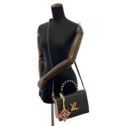 Louis Vuitton Black Leather Twist MM Shoulder Bag