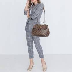 Pre Owned Louis Vuitton Damier Ebene Canvas Bergamo MM Bag