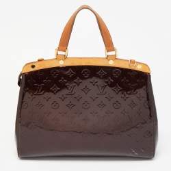 Pre Owned Louis Vuitton Amarante Monogram Vernis Brea GM Bag