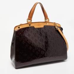 Pre Owned Louis Vuitton Amarante Monogram Vernis Brea GM Bag