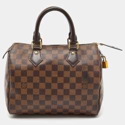Pre Owned Louis Vuitton Damier Ebene Canvas Speedy 25 Bag