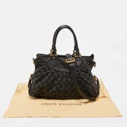 Pre Owned Louis Vuitton Black Monogram Denim Neo Cabby MM Bag