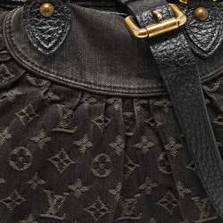 Pre Owned Louis Vuitton Black Monogram Denim Neo Cabby MM Bag