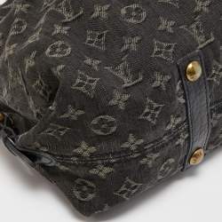 Pre Owned Louis Vuitton Black Monogram Denim Neo Cabby MM Bag