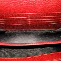 Pre Owned Gucci Red Leather Dionysus Mini Chain Bag